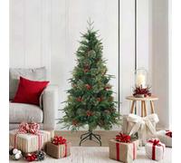 Vidaxl Artificial Hinged Christmas Tree Green 150 Cm Pvc, Pe And Steel
