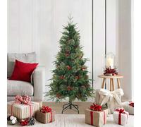 vidaXL Artificial Hinged Christmas Tree Green 150 cm PVC, PE and Steel