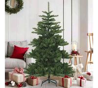 Artificial Hinged Christmas Tree with Stand PVC, steel Holiday Décor vidaXL