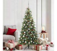 Vidaxl Artificial Hinged Christmas Tree Green 180 Cm Pe And Pvc