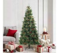 Vidaxl Artificial Hinged Christmas Tree Green 180 Cm Pvc, Pe And Steel