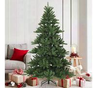 Vidaxl Artificial Hinged Christmas Tree Green 180 Cm Pvc, Steel