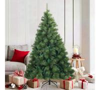 Vidaxl Artificial Hinged Christmas Tree Green 180 Cm Pvc, Steel