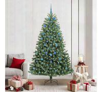 Vidaxl Artificial Hinged Christmas Tree Green 210 Cm Pvc And Metal