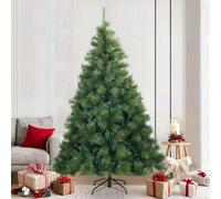 Vidaxl Artificial Hinged Christmas Tree Green 210 Cm Pvc, Steel