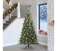 Vidaxl Artificial Hinged Christmas Tree Green 240 Cm Pe And Pvc