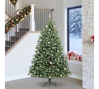 Vidaxl Artificial Hinged Christmas Tree Green 240 Cm Pvc And Metal
