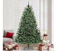 Vidaxl Artificial Hinged Christmas Tree Green 240 Cm Pvc And Metal