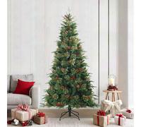Vidaxl Artificial Hinged Christmas Tree Green 240 Cm Pvc, Pe And Steel