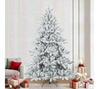 Artificial Hinged Christmas Tree PVC, steel Holiday Décor Modern Indoor vidaXL