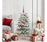 Vidaxl Artificial Hinged Christmas Tree White 120 Cm Pe And Pvc