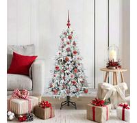 vidaXL Artificial Hinged Christmas Tree White 120 cm PE and PVC