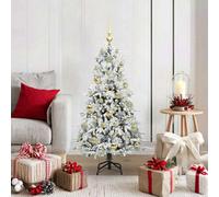 Vidaxl Artificial Hinged Christmas Tree White 120 Cm Pe And Pvc