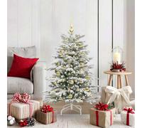 Vidaxl Artificial Hinged Christmas Tree White 120 Cm Pe And Pvc