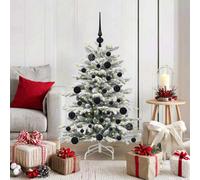 Vidaxl Artificial Hinged Christmas Tree White 120 Cm Pe And Pvc