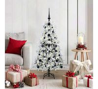 vidaXL Artificial Hinged Christmas Tree White 120 cm PE and PVC