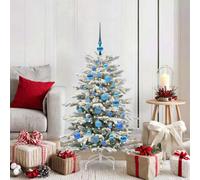 Vidaxl Artificial Hinged Christmas Tree White 120 Cm Pe And Pvc