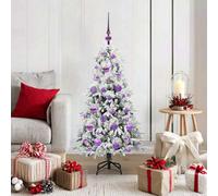 vidaXL Artificial Hinged Christmas Tree White 120 cm PE and PVC