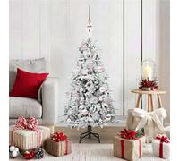 vidaXL Artificial Hinged Christmas Tree White 120 cm PE and PVC