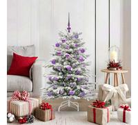 Vidaxl Artificial Hinged Christmas Tree White 120 Cm Pe And Pvc