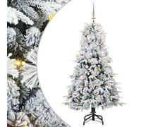vidaXL Artificial Hinged Christmas Tree White 150 cm PE and PVC