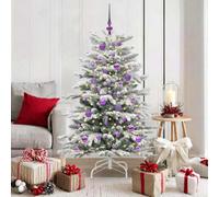 Vidaxl Artificial Hinged Christmas Tree White 150 Cm Pe And Pvc