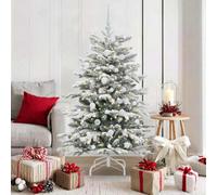 Vidaxl Artificial Hinged Christmas Tree White 150 Cm Pe And Pvc