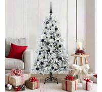 vidaXL Artificial Hinged Christmas Tree White 150 cm PE and PVC