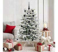 Vidaxl Artificial Hinged Christmas Tree White 150 Cm Pe And Pvc