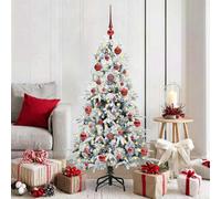 vidaXL Artificial Hinged Christmas Tree White 150 cm PE and PVC