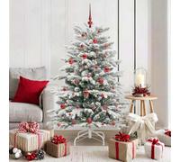 Vidaxl Artificial Hinged Christmas Tree White 150 Cm Pe And Pvc