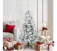 vidaXL Artificial Hinged Christmas Tree White 150 cm PE and PVC