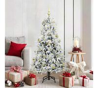 vidaXL Artificial Hinged Christmas Tree White 150 cm PE and PVC