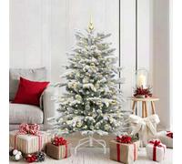 Vidaxl Artificial Hinged Christmas Tree White 150 Cm Pe And Pvc