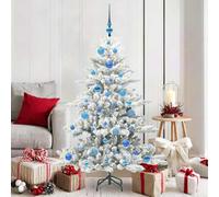 vidaXL Artificial Hinged Christmas Tree White 150 cm PVC and Steel
