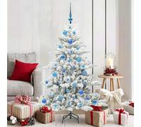Vidaxl Artificial Hinged Christmas Tree White 150 Cm Pvc And Steel