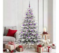 Vidaxl Artificial Hinged Christmas Tree White 180 Cm Pe And Pvc