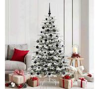 Vidaxl Artificial Hinged Christmas Tree White 180 Cm Pe And Pvc
