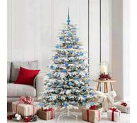 Vidaxl Artificial Hinged Christmas Tree White 180 Cm Pe And Pvc