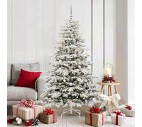 Vidaxl Artificial Hinged Christmas Tree White 180 Cm Pe And Pvc