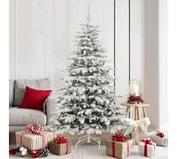 Vidaxl Artificial Hinged Christmas Tree White 180 Cm Pe And Pvc