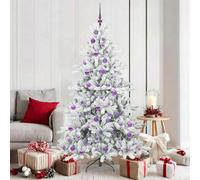 Vidaxl Artificial Hinged Christmas Tree White 180 Cm Pvc And Steel