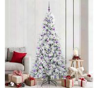 Vidaxl Artificial Hinged Christmas Tree White 210 Cm Pe And Pvc