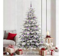Vidaxl Artificial Hinged Christmas Tree White 210 Cm Pe And Pvc
