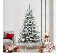 Vidaxl Artificial Hinged Christmas Tree White 210 Cm Pe And Pvc