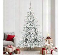 Vidaxl Artificial Hinged Christmas Tree White 210 Cm Pvc And Steel
