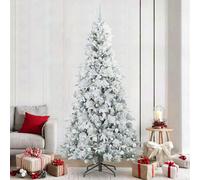 Vidaxl Artificial Hinged Christmas Tree White 240 Cm Pe And Pvc
