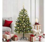 Vidaxl Artificial Hinged Christmas Tree With Cones Green 150 Cm