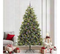 Vidaxl Artificial Hinged Christmas Tree With Cones Green 240 Cm