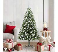 Vidaxl Artificial Hinged Christmas Tree With Flocked Snow 150 Cm